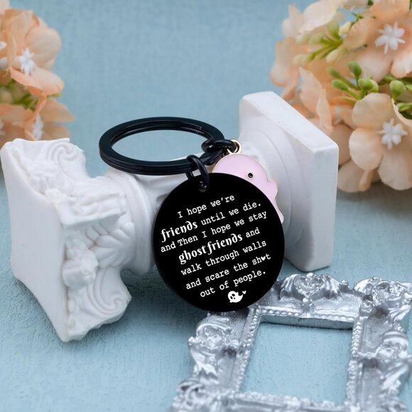 Best Friend Keychains Funny Birthday Gift for Friends Christmas Halloween Gifts - Picture 4 of 7